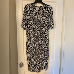 Black and White Wrap Dress